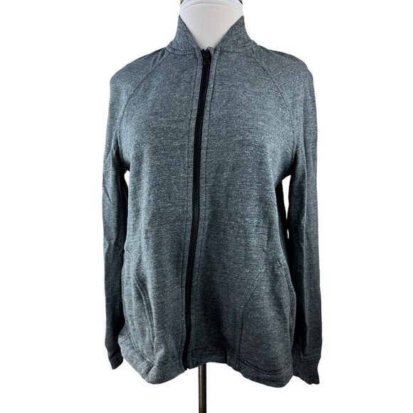 Lululemon Pleat To Street Bomber Jacket Heathered Gray Women's Size 10 H11148 - Picture 2 of 16